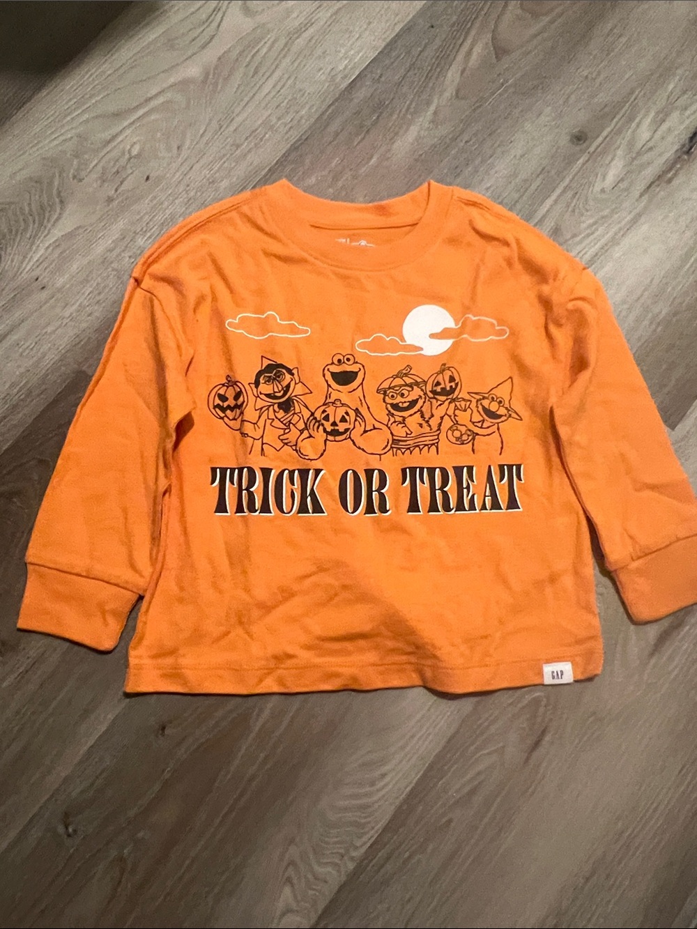 GAP Orange Halloween 'Trick or Treat' Long-Sleeve Tee